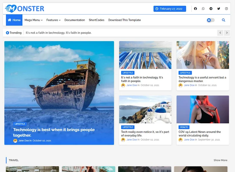 Best SEO & AdSense Friendly Blogger Templates in 2026 25 Monster Blogger template